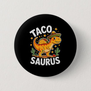 Chapa Redonda De 5 Cm Tacosaurus dinosaur cinco de mayo para taco y