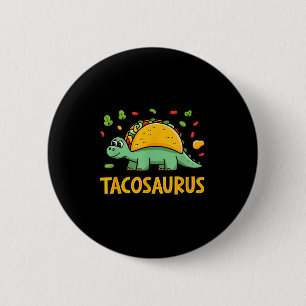 Chapa Redonda De 5 Cm Tacosaurus taco dinosaurio dino divertido cinco de