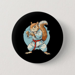 Chapa Redonda De 5 Cm Taekwondo Ardilla Kung Fu Kickboxing Karate Marcia