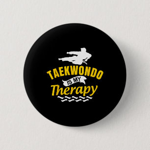 Chapa Redonda De 5 Cm Taekwondo Es Kickboxing de Terapia Artes Marciales