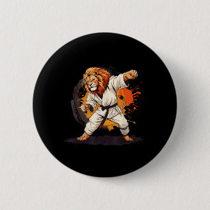 Chapa Redonda De 5 Cm Taekwondo Judo Kickboxing León Jiu-Jitsu Kung Fu