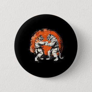 Chapa Redonda De 5 Cm Taekwondo Tiger Kickboxing Jiu-jitsu Kung Fu Marti