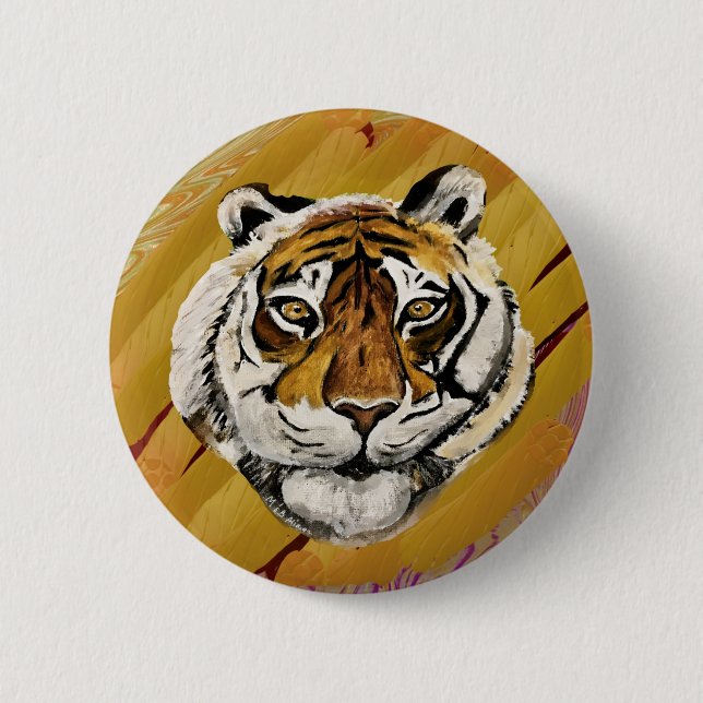 Chapa Redonda De 5 Cm Tai Chi Tiger & Grace (Anverso)