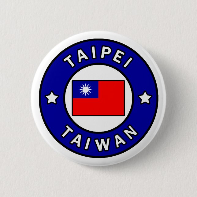 Chapa Redonda De 5 Cm Taipei Taiwán (Anverso)