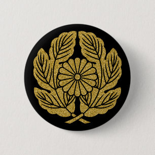 Chapa Redonda De 5 Cm Takamori Saigo Chrysanthemum