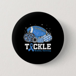 Chapa Redonda De 5 Cm Talla de pie Diabética Azul Diabetes Azul Tipo 1 A