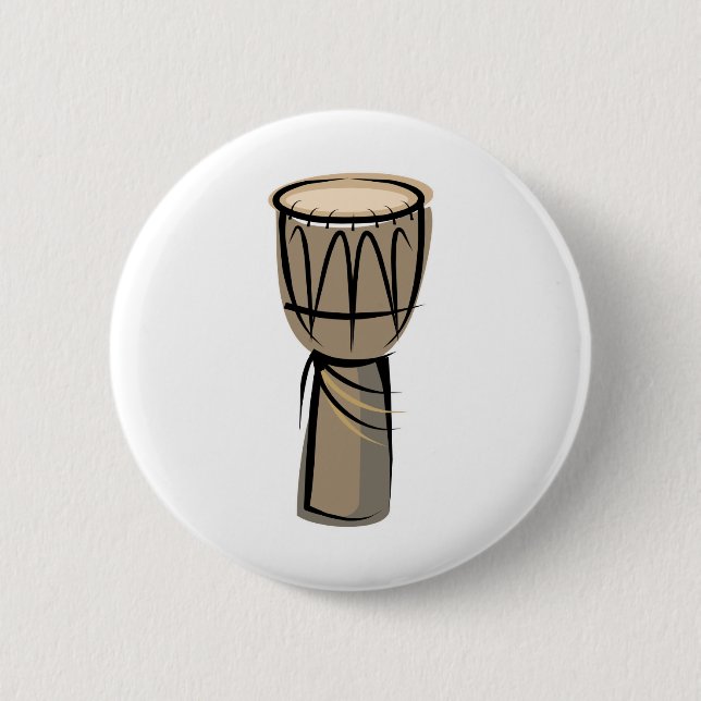 Chapa Redonda De 5 Cm tambor del djembe (Anverso)