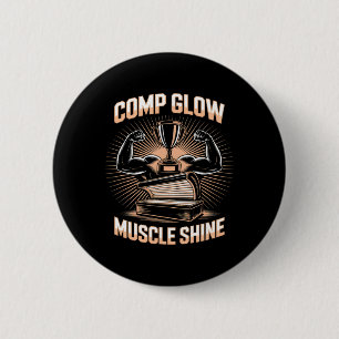 Chapa Redonda De 5 Cm Tanning Bed Comp Glow Fitness Buffs Atletas Hombre