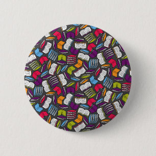 Chapa Redonda De 5 Cm Tantos Libros Coloridos...