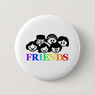 Chapa Redonda De 5 Cm Tarjeta de amistad "Amigos"