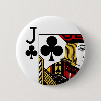 Chapa Redonda De 5 Cm Tarjeta De Juego Jack Of Clubs
