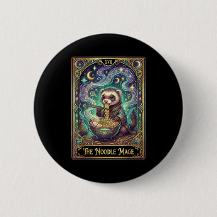 Chapa Redonda De 5 Cm Tarjeta de Tarot de Comida Ramen de Hurón Japonesa