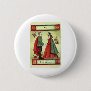 Chapa Redonda De 5 Cm Tarjeta de tarot "Los amantes"