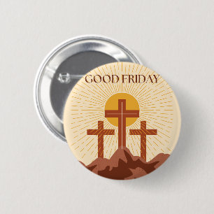 Chapa Redonda De 5 Cm Tarjeta de Viernes Santo