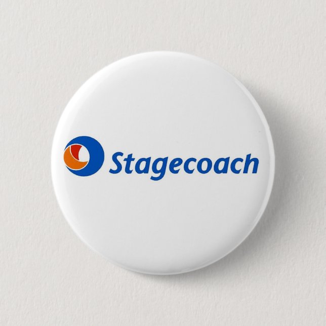 Chapa Redonda De 5 Cm Tarjeta Stagecoach (Anverso)