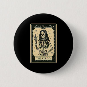 Chapa Redonda De 5 Cm Tarjeta Virgo Tarot - Bruja gótica soky de Hallowe