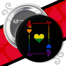 Chapa Redonda De 5 Cm Tarjetas de juego de la bandera del orgullo LGBTQ