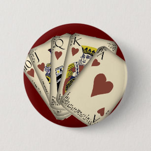Chapa Redonda De 5 Cm Tarjetas de pago, corazones, coleccionables