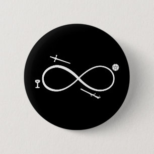 Chapa Redonda De 5 Cm Tarot Lemniscate: El mago y los elementos