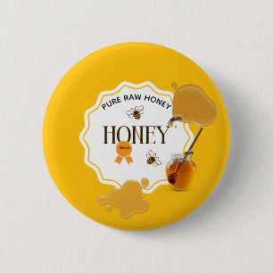 Chapa Redonda De 5 Cm Tarro de Miel Abeja de Miel Panal de Abejas Colmen