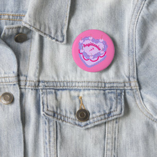 Chapa Redonda De 5 Cm Tarta de cumpleaños con corazón pastel de Sagitari