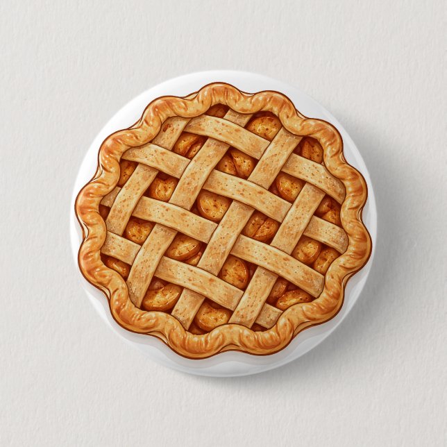 Chapa Redonda De 5 Cm Tarta de manzana (Anverso)