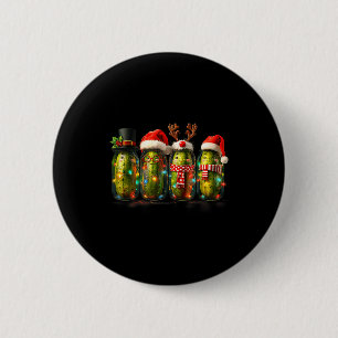 Chapa Redonda De 5 Cm Tarta Festiva Jarr Mem Christmas Luces Sombrero Sa