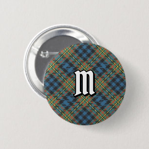 Chapa Redonda De 5 Cm Tartan Antiguo del Clan MacLellan