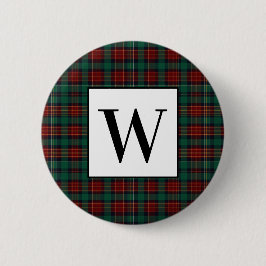 Chapa Redonda De 5 Cm Tartan Cazador del Bosque