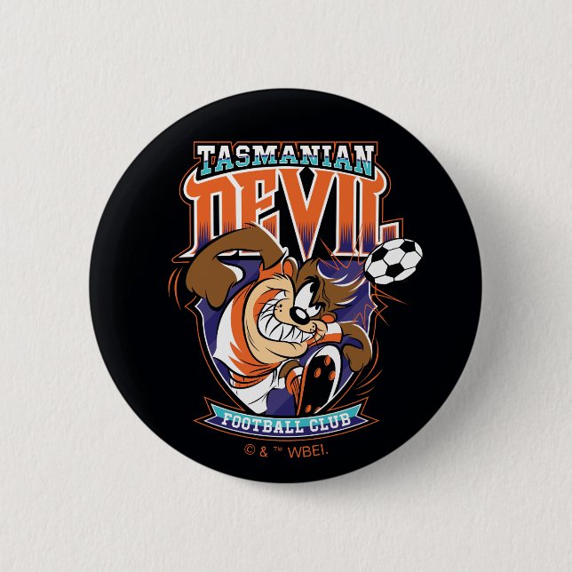 Chapa Redonda De 5 Cm Tasmanian Devil Football Club Badge (Anverso)