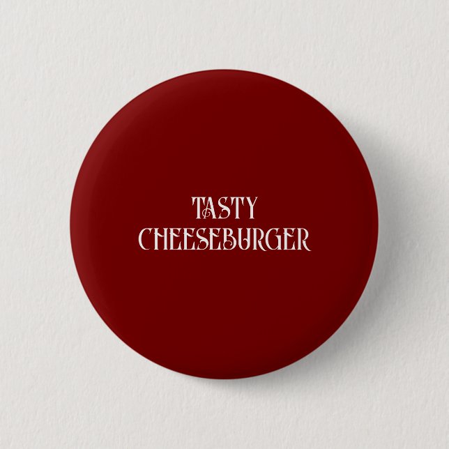 Chapa Redonda De 5 Cm Tasty Cheeseburger Button (Anverso)