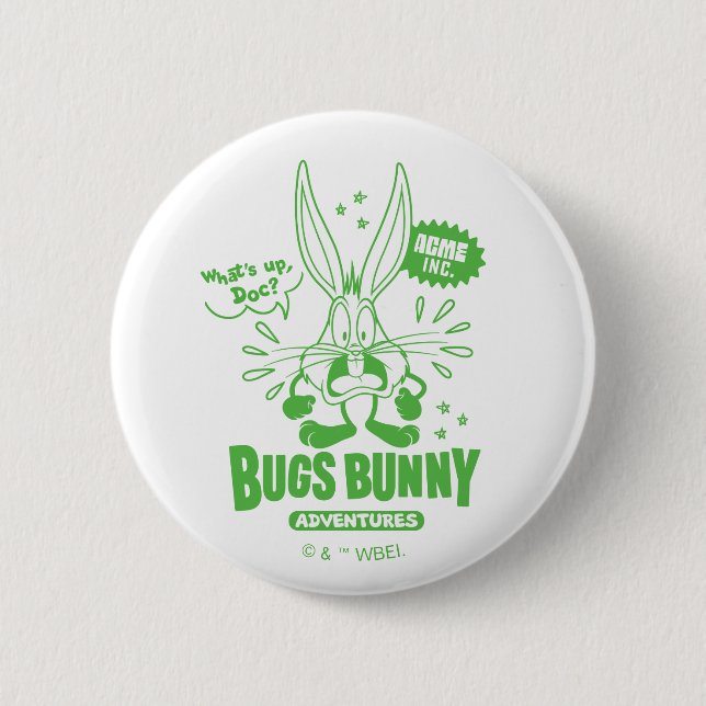 Chapa Redonda De 5 Cm Tasty Retro BUGS BUNNY™ (Anverso)
