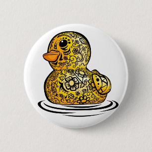 Chapa Redonda De 5 Cm Tattooed Rubber Duck