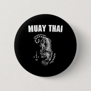 Chapa Redonda De 5 Cm Tatuaje de arte Sak Yant de Muay Thailand Tigre Ki
