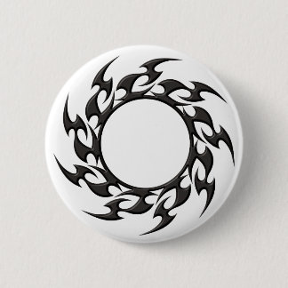 Chapa Redonda De 5 Cm Tatuaje del círculo tribal