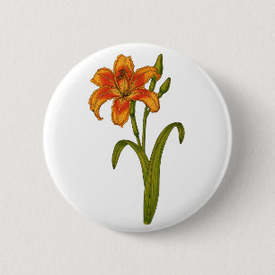 Chapa Redonda De 5 Cm Tawny daylily
