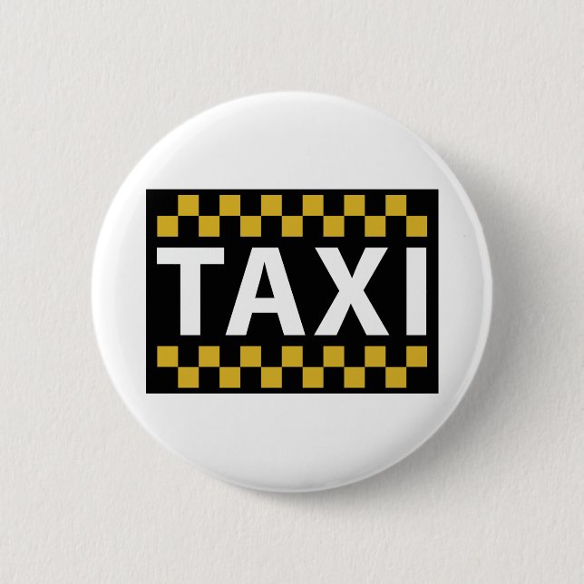 Chapa Redonda De 5 Cm Taxi (Anverso)