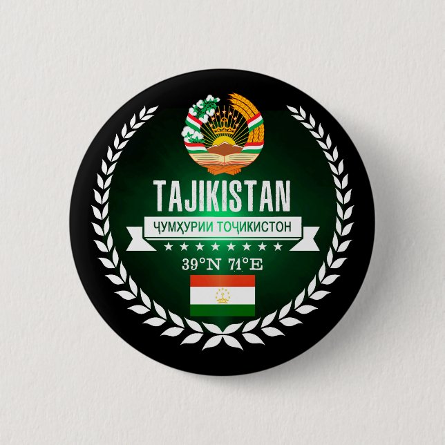 Chapa Redonda De 5 Cm Tayikistán (Anverso)