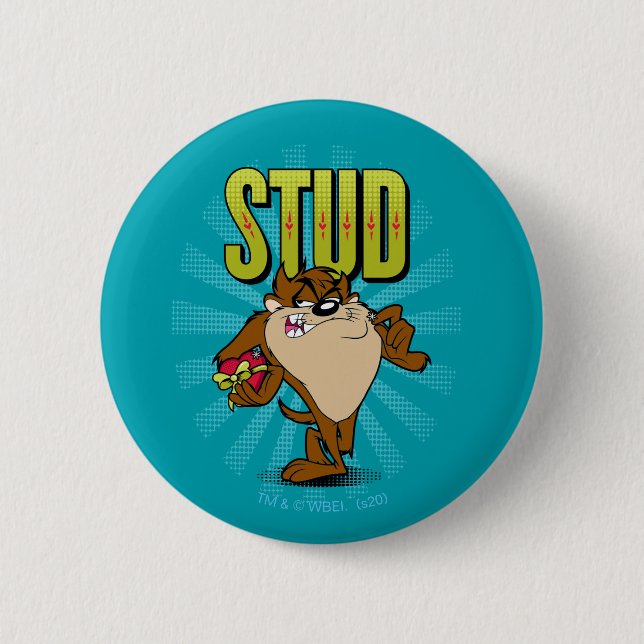 Chapa Redonda De 5 Cm TAZ™ - Stud (Anverso)