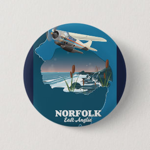 Chapa Redonda De 5 Cm Taza de café de dos tonos del mapa de Norfolk East