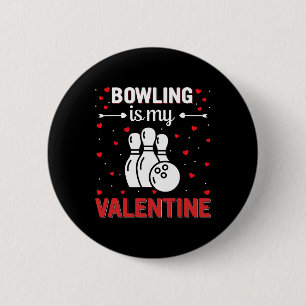 Chapa Redonda De 5 Cm Taza de Corazón Rojo Cupido Amor Gráfico Bowling E
