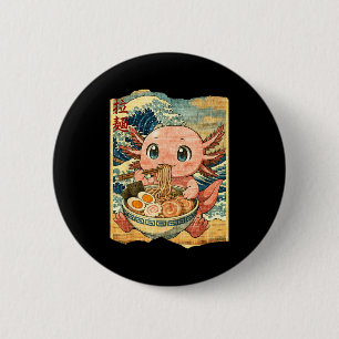 Chapa Redonda De 5 Cm Tazón de fideos ramen japonés divertido kawaii axo