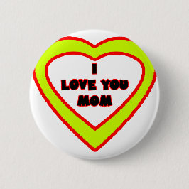 Chapa Redonda De 5 Cm Te amo corazón amarillo de la MAMÁ el regalo de Za