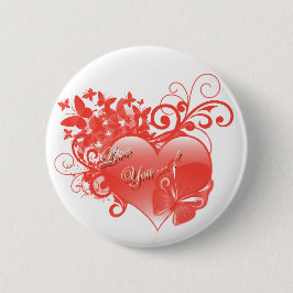 CHAPA REDONDA DE 5 CM TE AMO EN CORAZÓN ROJO