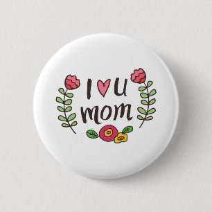 Chapa Redonda De 5 Cm Te amo Mamá