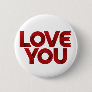 Chapa Redonda De 5 Cm Te Amo – Tipografía Romántica Negrita