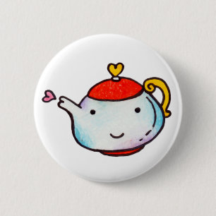 Chapa Redonda De 5 Cm Té con amor