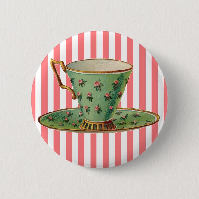Chapa Redonda De 5 Cm Té victoriano de época (Anverso)