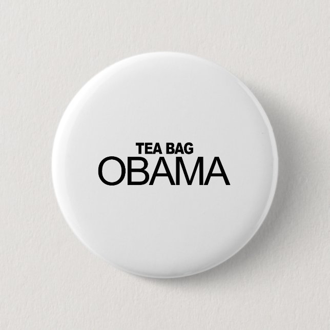 Chapa Redonda De 5 Cm Tea Bag Obama (Anverso)