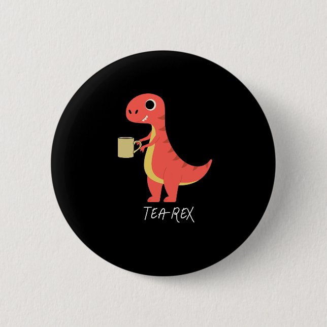 Chapa Redonda De 5 Cm Tea-Rex (Anverso)